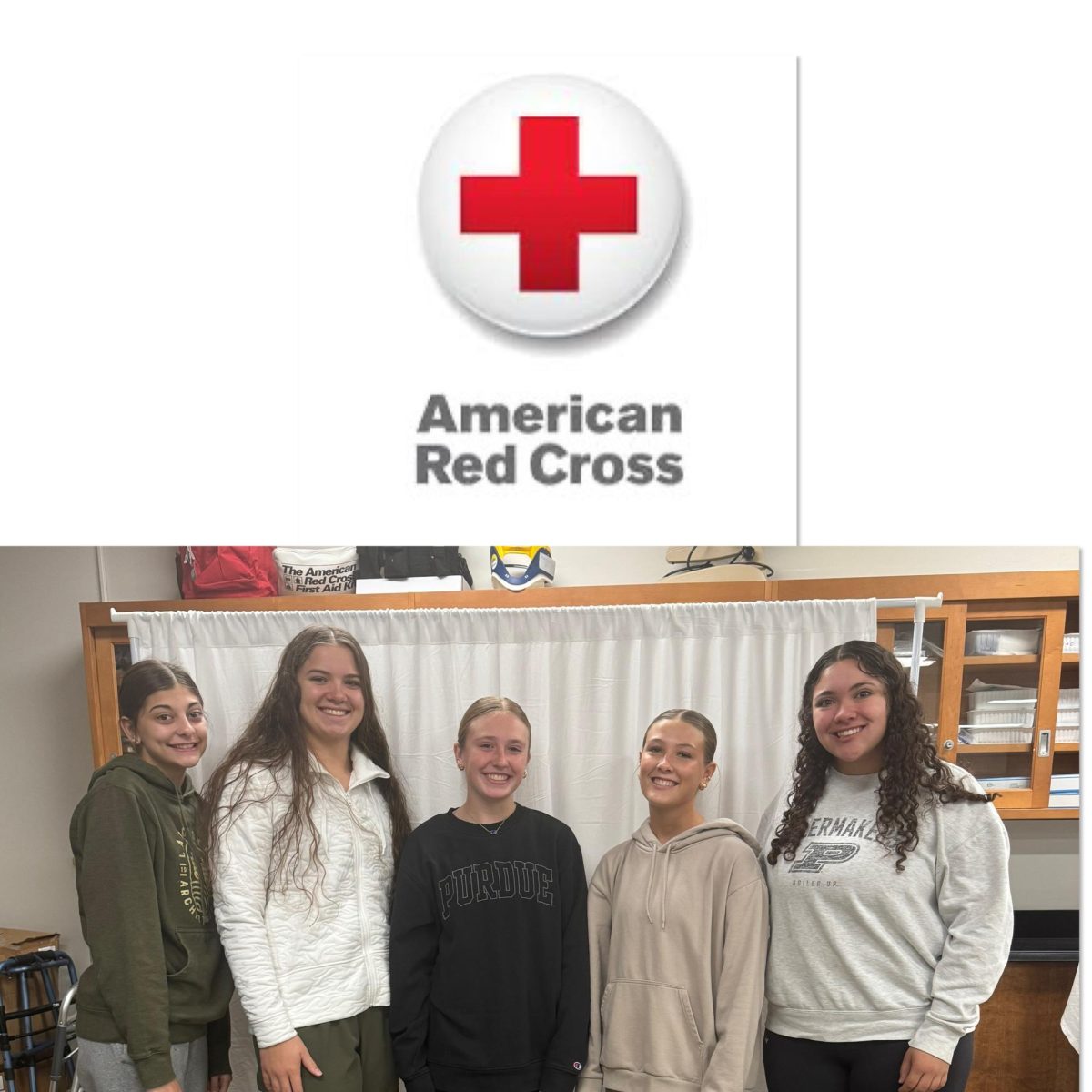 CNA Students (L to R): Maci King, Catie Musser, Bella Gross, Chauncey Keller, and Emi Rodriguez. 