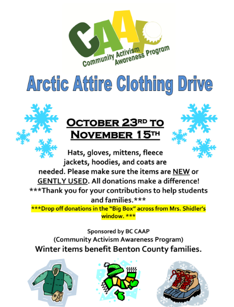 Artic Attire Clothing Drive