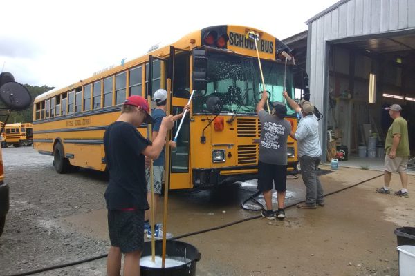 Wash Buses this summer at Benton Central